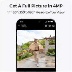 Reolink 2K video-ovikello + soittoääni Wi-Fi Musta - 2
