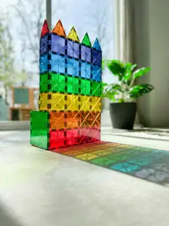 MAGNA-TILES® Clear Colours 100 osaa -magneettirakennussarja - 5
