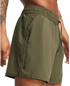 Under Armour miesten treenishortsit UA Tech Woven Wordmark Shorts 1383356 - Marine OD Green - 6