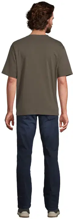 House miesten t-paita o-pääntiellä oversize 195HBNOS24 - Black olive - 3