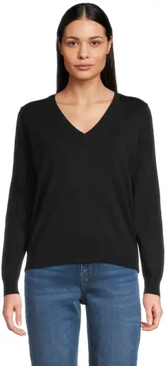 House naisten neulepaita TINA-V - Jet Black - 1