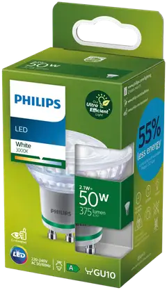 Philips LED kohdelamppu Ultra Efficient GU10 400lm 3000K lämmin valk. - 2