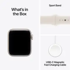 Apple Watch SE 3 GPS 40mm valkoinen alumiinikotelo, valkoinen sport ranneke - S/M - MEH34QN/A - 6