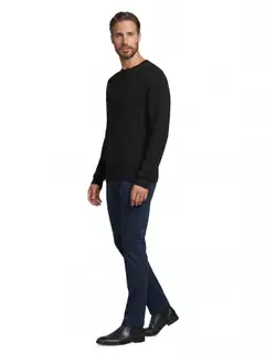 London Fog miesten merinoneulepaita 194L292612 - Jet Black - 4
