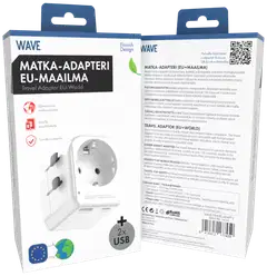 Wave matka-adapteri pistokkeeseen, EU - maailma, valkoinen - 4
