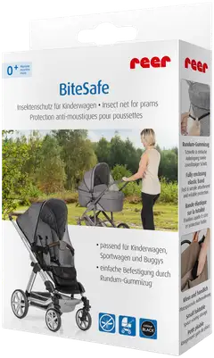 Reer hyönteisverkko lastenrattaisiin, musta - 1