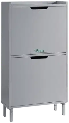 SoBuy kenkäkaappi vaaleanharmaa FSR151-HG - 2