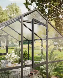 Kreative Gartentechnik kasvihuone Aptasia III-S 5,06 m2 antrasiitinharmaa - 4