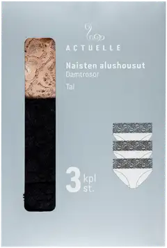 Actuelle naisten alushousut 210A332529 3-pack - Multicolor - 3