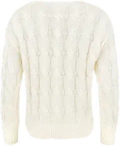 House naisten palmikkoneule 213H502501 - EGRET - 2