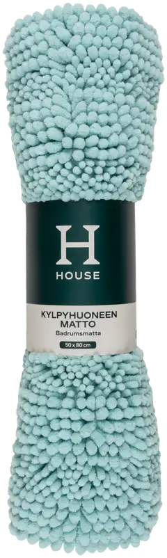 House kylpyhuonematto Chenille Stripe 50x80 cm, aqua - 2