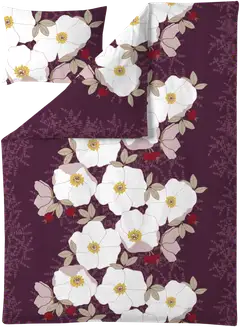 Finlayson satiini pussilakanasetti Rosa 150X210+50X60 luumu - 1