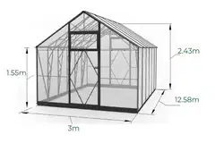 Ecoslider kasvihuone 3.0 X 12.58 - 4