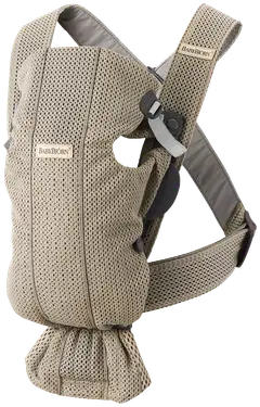BabyBjörn vauvan kantoreppu mini - 3d mesh, harmaa beige - 1