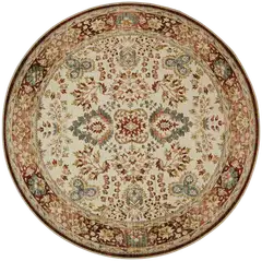 Jysmä matto Rustic Ø 100 punainen - 1