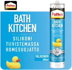 Pattex silikonimassa 280ml patruuna Bath&Kitchen valkoinen - 3