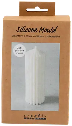 Silikonimuotti, Sylinteri urilla, Kork. 12 cm, halk. 4 cm, 1kpl/ 1 pkt - 1