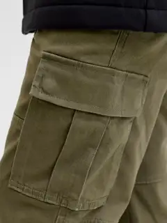 JJ REBEL JUNIOR lasten cargohousut - Olive Night - 8