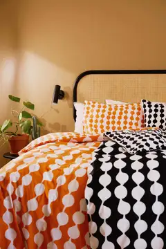 Finlayson pussilakanasetti Pampula 150X210+50X60 oranssi-valkoinen - 2