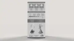 Waltter Magic Mirror LED meikkipeili langattomalla latauksella ja kaiuttimella hopea - 5