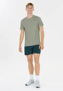 Endurance miesten lyhythihainen Abdon treenipaita - 3267 Green Milieu - 3