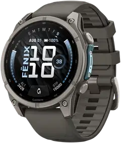 Garmin Fenix 9 47 mm titaani- ja kivenharmaa urheilukello - 1