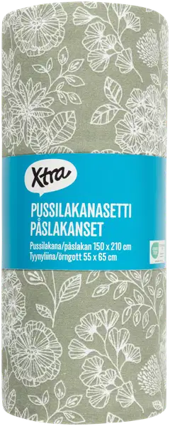 Xtra pussilakanasetti Sienna 150x210 cm vihreä - 3