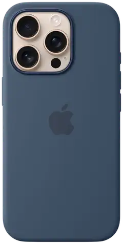 Apple iPhone 16 Pro silikoni suojakuori  - Denim - 1