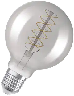 Osram LED-sisustuslamppu Vintage 1906 Globe 95mm 7,8W 360lm 1800K E27 Spiral-filamentti savunharmaa - 1