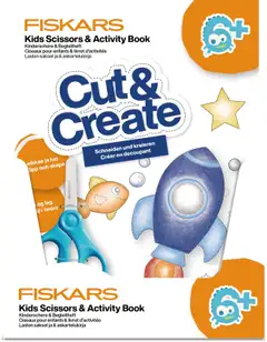 Fiskars Lasten sakset 13 cm & askartelukirja 6+ - 7