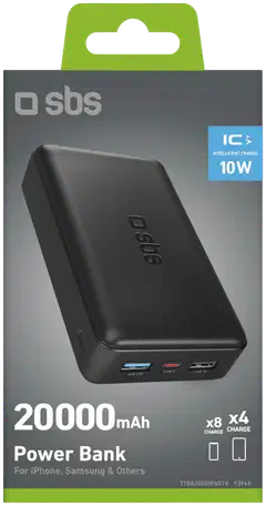 SBS varavirtalähde 20000 Mah Usb-C - 2