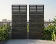 Miljöörakennus näkösuojaritilä vaaka 179X80X3cm grafiitin harmaa - 4