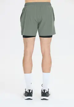 Endurance miesten Kros  2-in1 treenishortsit - Balsam Green - 10