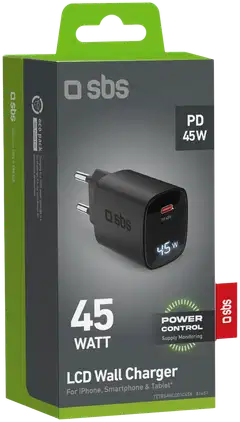 SBS seinälaturi Gan Usb-C + LCD 45 W - 2