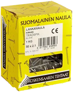 Koskensaaren Tehtaat Lankanaula kirkas 1kg 50x2,1mm - 1