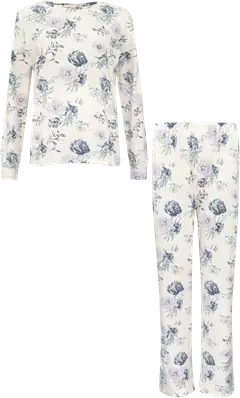 TEX naisten pyjama I997293 - ECRU 2 - 1