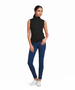 WKLY. naisten hihaton ribbipoolo 213W301101 - Black - 4