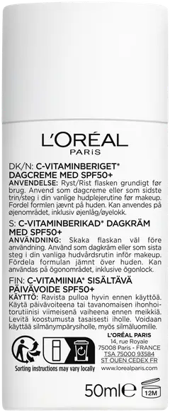 L'Oréal Paris Revitalift Clinical Daily Moisturizing Fluid SPF 50 päivävoide normaalille iholle  50ml - 3