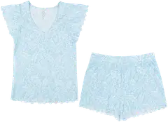 TEX naisten shortsipyjama I982698 - BLUE 3 - 1
