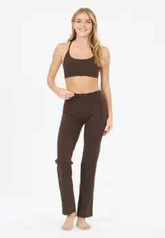 Athlecia naisten leveät treenihousut Emarri EA263447 - 1294 Chocolate Torte - 3