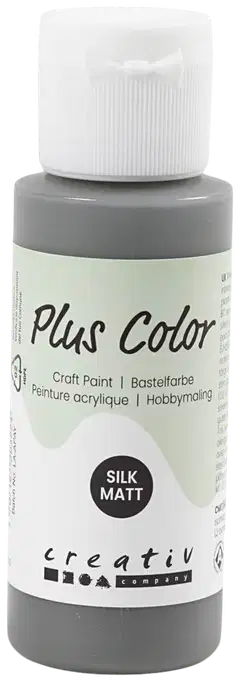 Plus Color askartelumaali 60 ml harmaa - 1