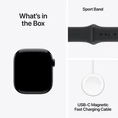 Apple Watch Series 11 GPS + Cellular 46mm musta alumiinikotelo, musta sport ranneke - M/L - MFC44QN/A - 5