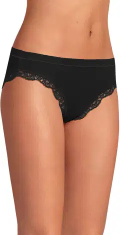 Actuelle naisten rib tai alushousut 210A332621 3-pack - Black - 4