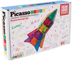 PicassoTiles magneettinen rakennussarja Rocket Booster 32 osaa - 1