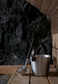Rento Saunakauha alumiini tumma bambu - 6