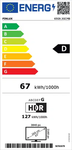 Finlux 65" 4K UHD Android Smart LED TV 65G9.3GCMB - 4