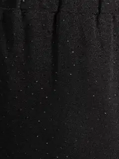 WKLY. naisten juhlavat kimalletrikoohousut wide leg 222W382670 - Black - 7