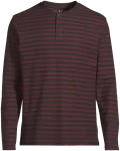 House miesten Henley-raitapaita 195H292604 - Fig/Brown - 2