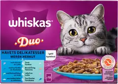 Whiskas 1+ Duo Meren Herkut hyytelössä (12 x 85 g) - 1