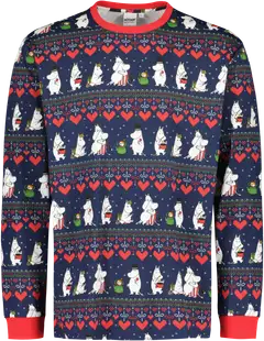 Muumi miesten pyjama Talvisydän 590409 - tummansininen - 2